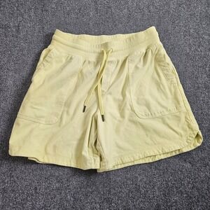 Athleta Shorts Women Large Yellow Drawstring Pockets Casual Lounge Athleisure